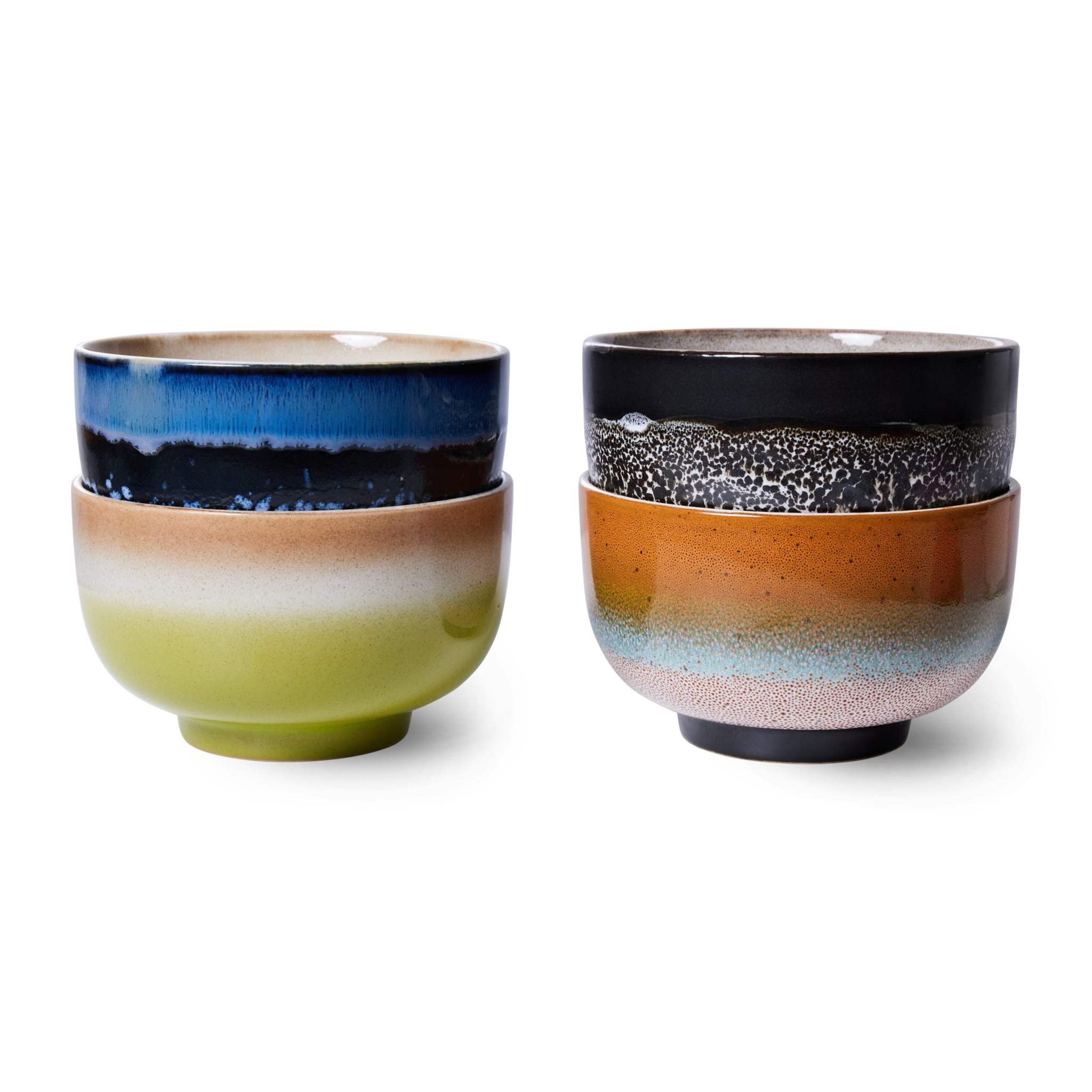 70s Ceramics: Schüssel Groovy HKLiving (4er-Set)