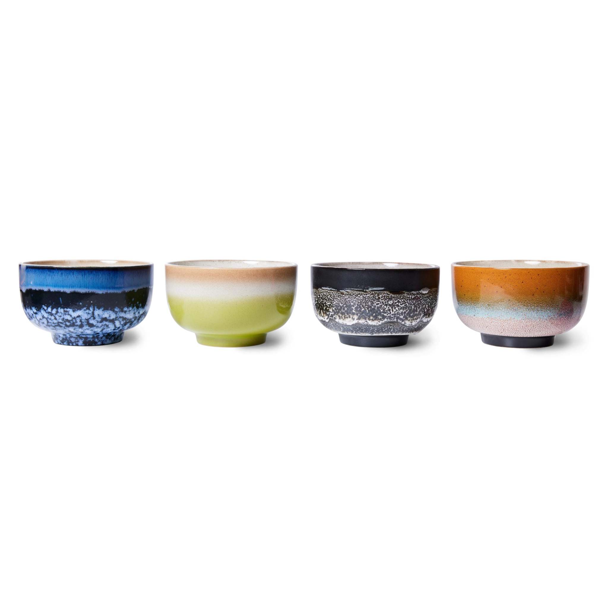 70s Ceramics: Schüssel Groovy HKLiving (4er-Set)
