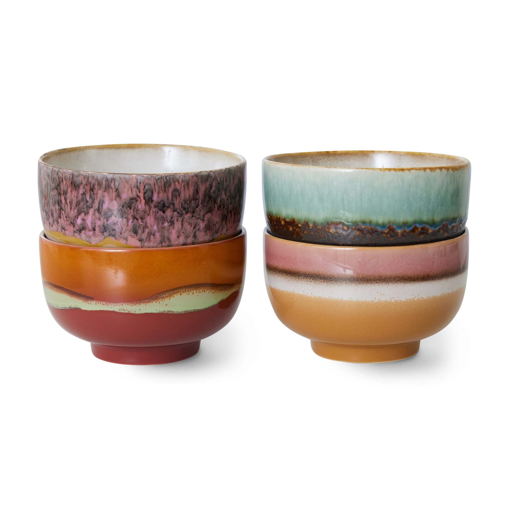 70s Ceramics: Schüssel Geyser HKLiving (4er-Set)