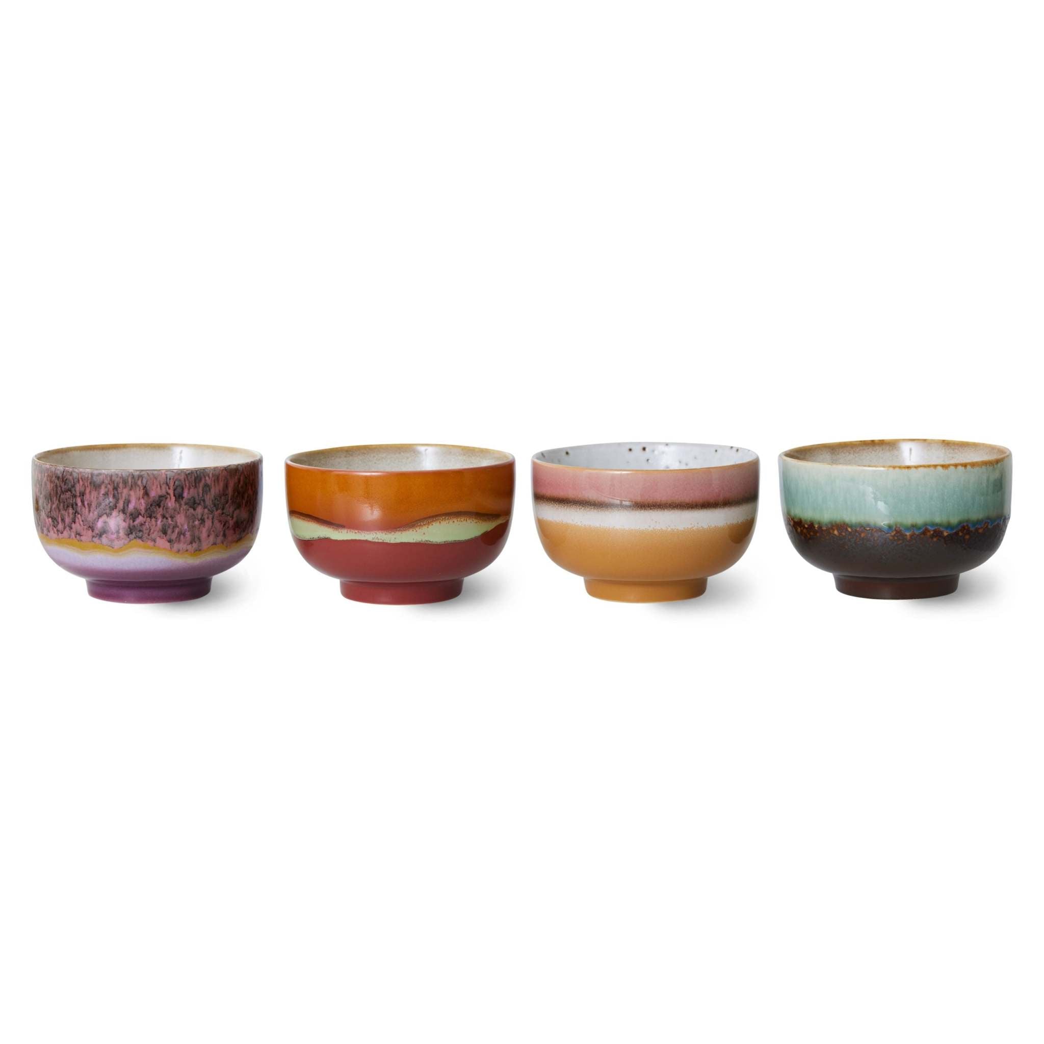 70s Ceramics: Schüssel Geyser HKLiving (4er-Set)