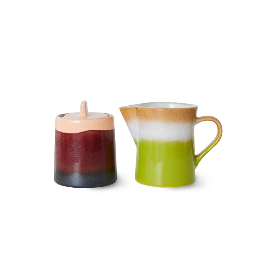 70s Ceramics: Milchkännchen & Zuckerdose Set Foreland HKLiving