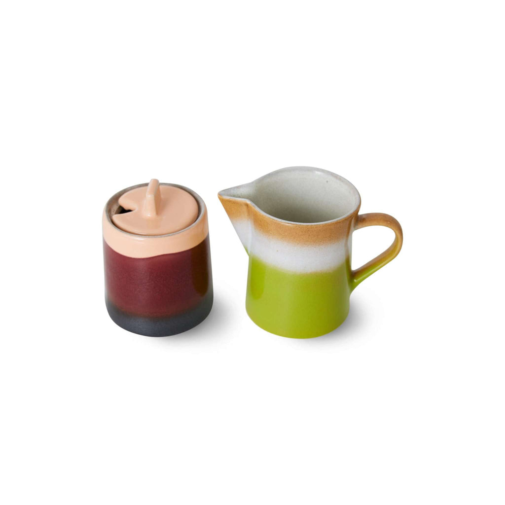 70s Ceramics: Milchkännchen & Zuckerdose Set Foreland HKLiving