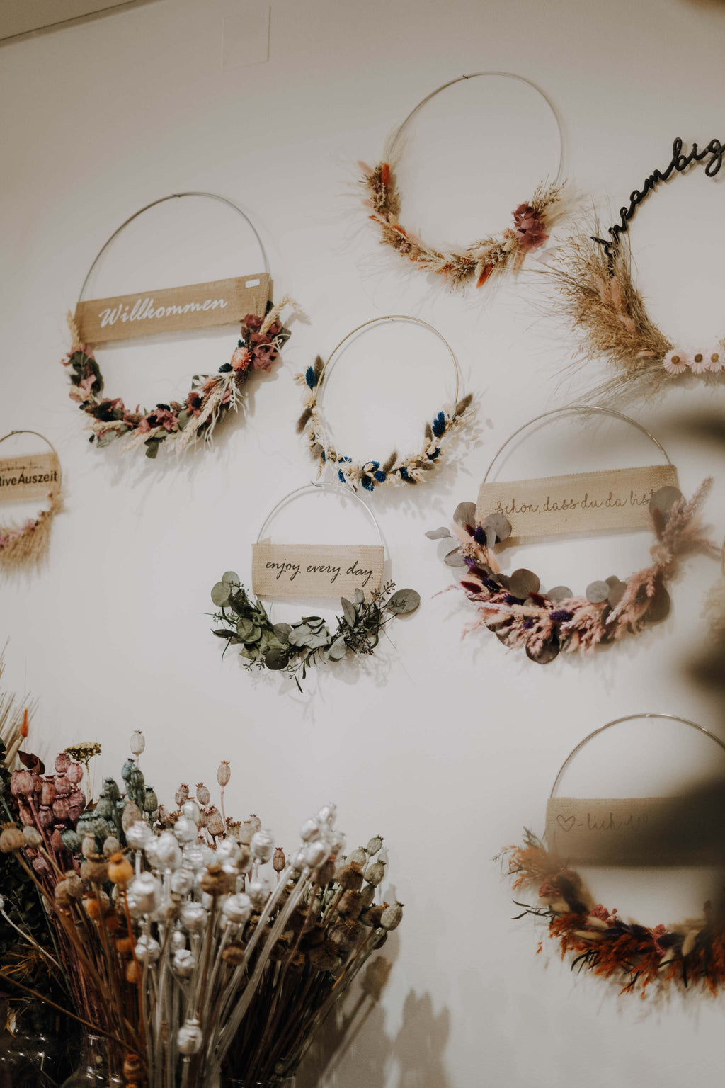 Trockenblumenkranz personalisiert – aniti