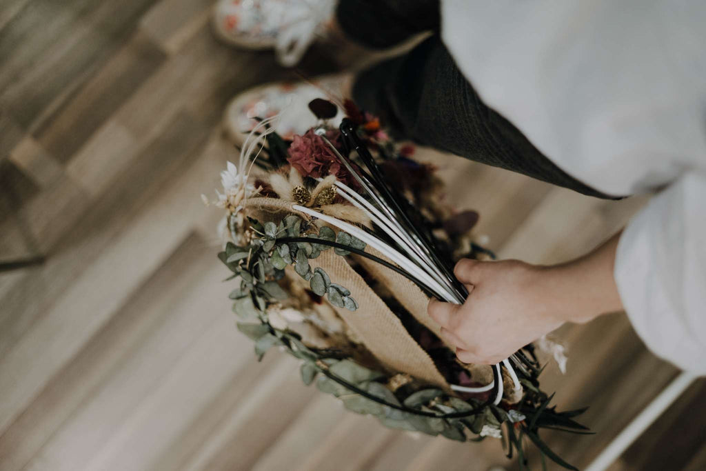 Trockenblumen Kränze basteln – Workshop