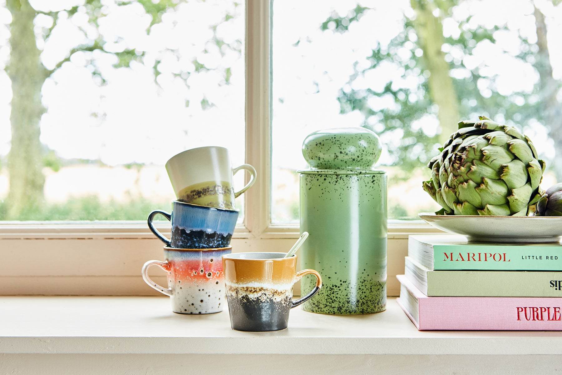 Kaffee Becher mit Henkel HKLiving Keramik