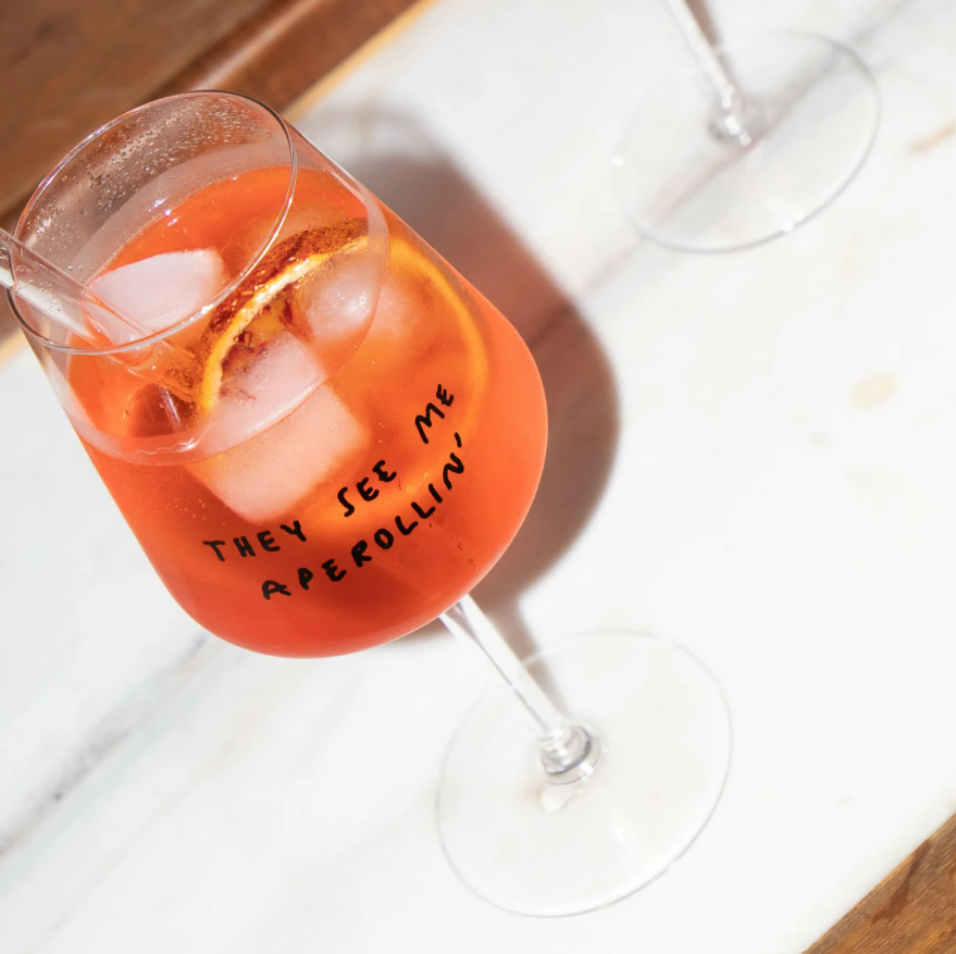 "They See Me Aperollin'" Glas by Johanna Schwarzer × selekkt