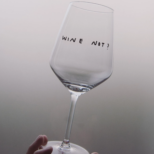 "Wine Not" Weinglas by Johanna Schwarzer × selekkt