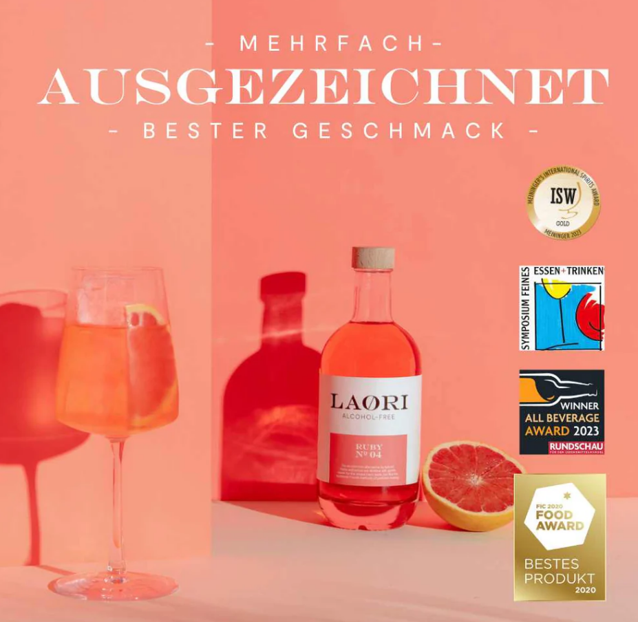 Laori Ruby No. 4 Alkoholfreier Aperitif 0,5l – Grapefruit, Orange, Zitrone