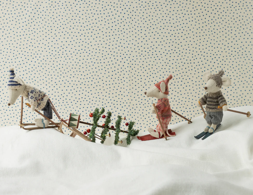 Wintermaus mit Skiset, Große Schwester - Rose Maileg