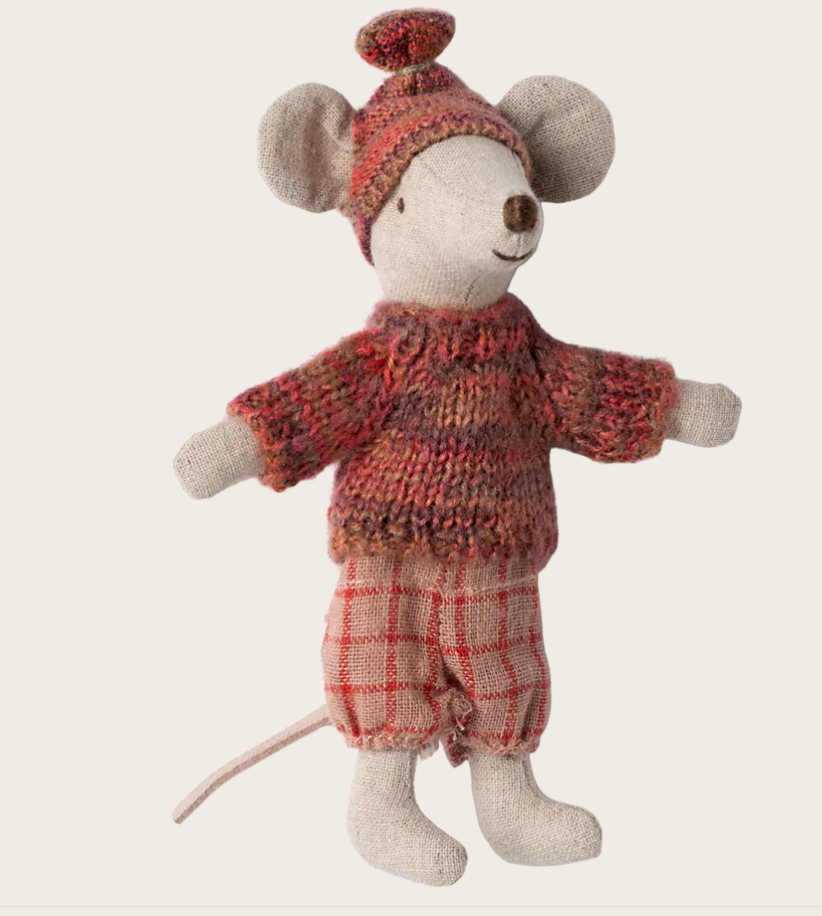 Wintermaus mit Skiset, Große Schwester - Rose Maileg