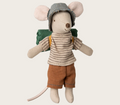 Wandermaus von Maileg mit Schlafsack und magnetischen Händen, Baumwolle, 13 cm groß