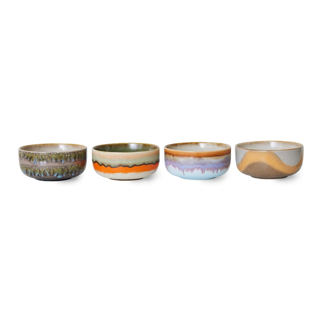 70s Ceramics: Dessertschüssel Reef HKLiving (4er-Set)