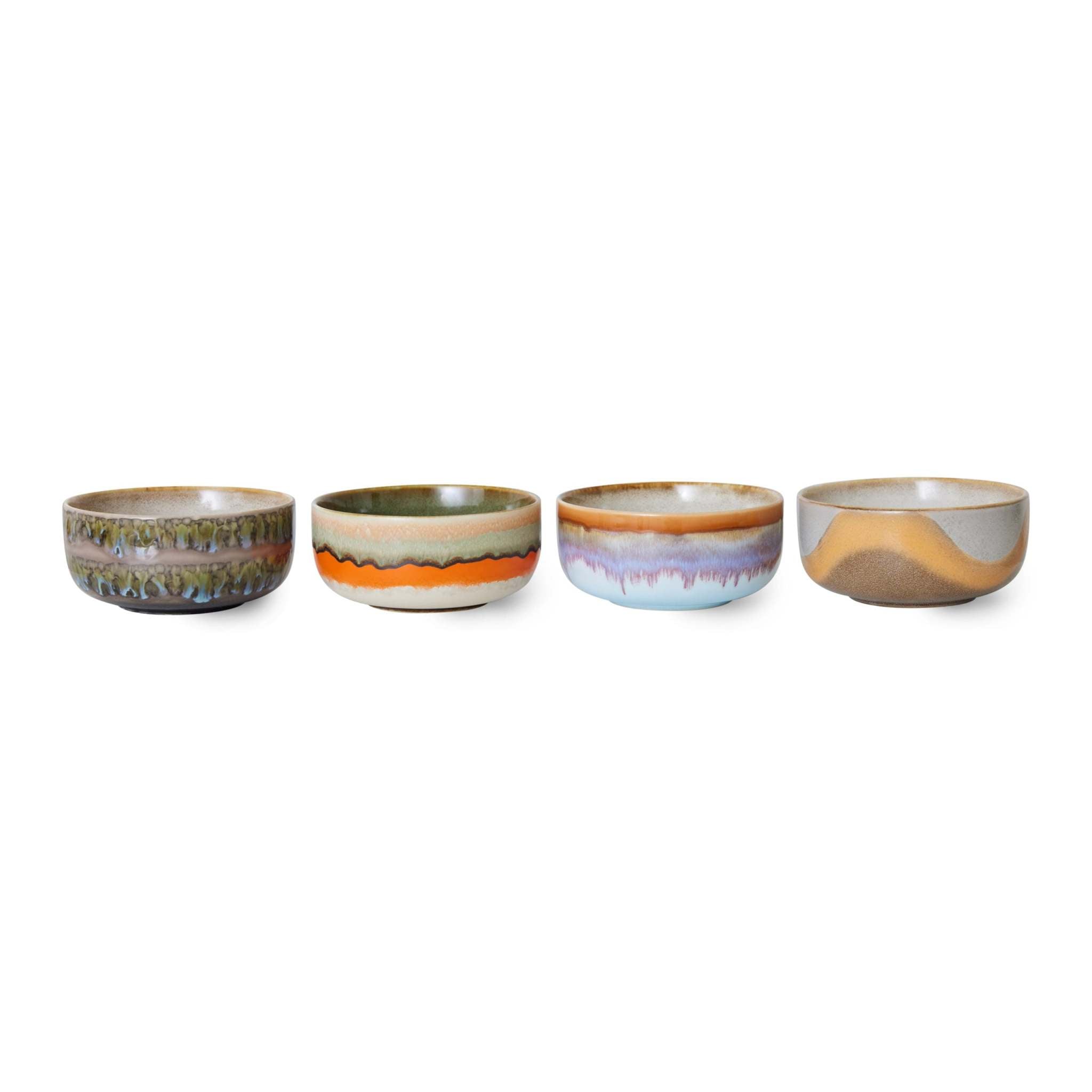 70s Ceramics: Dessertschüssel Reef HKLiving (4er-Set)
