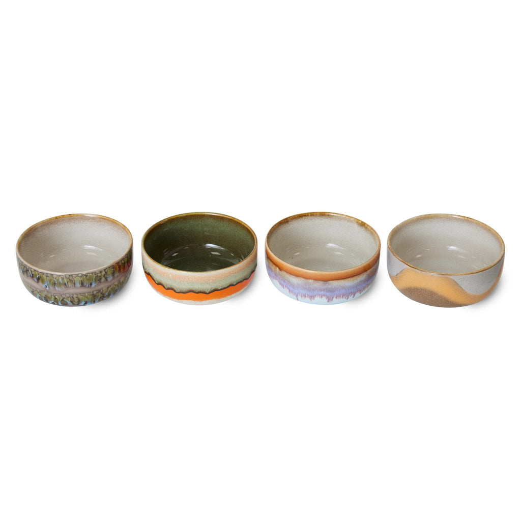 70s Ceramics: Dessertschüssel Reef HKLiving (4er-Set)