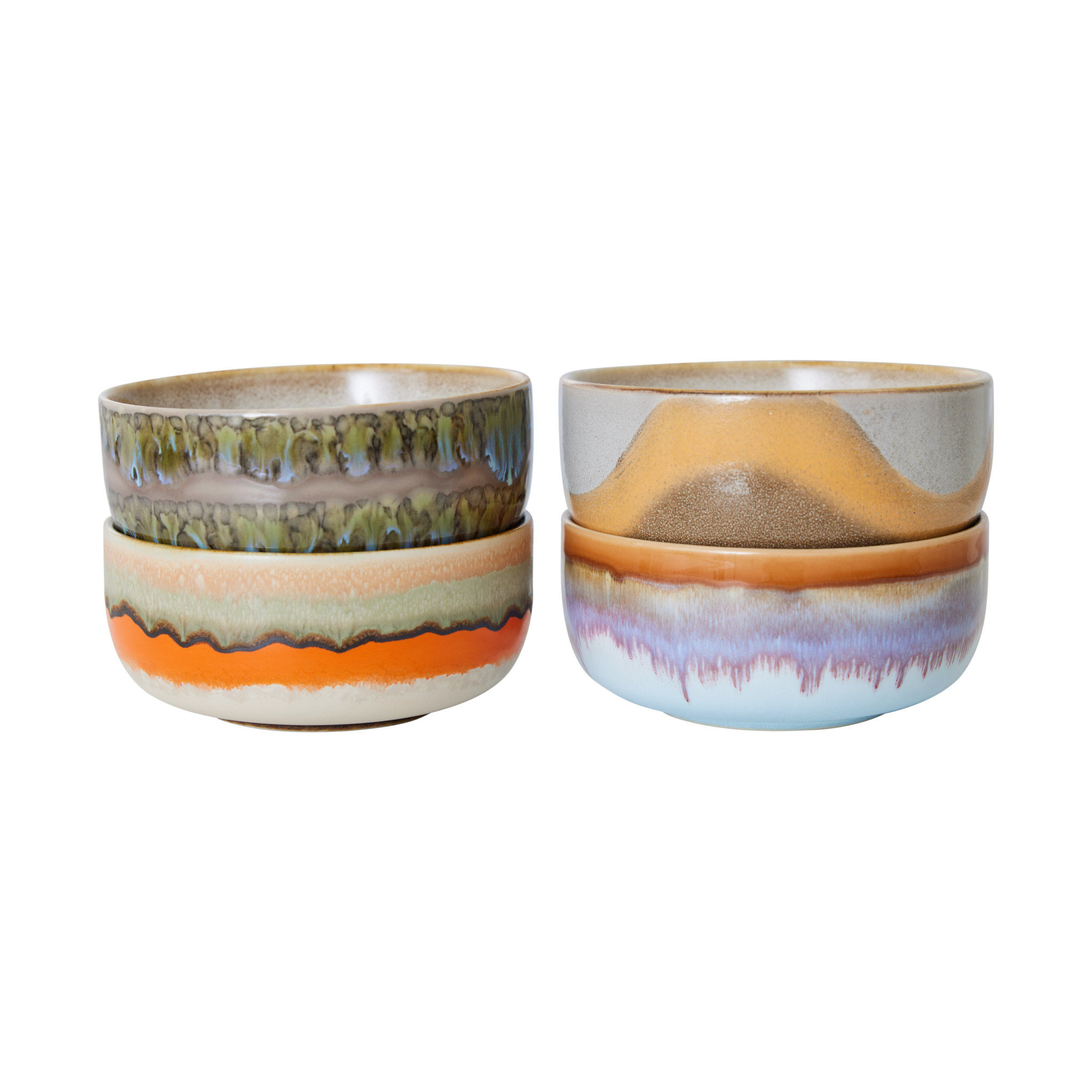 70s Ceramics: Dessertschüssel Reef HKLiving (4er-Set)