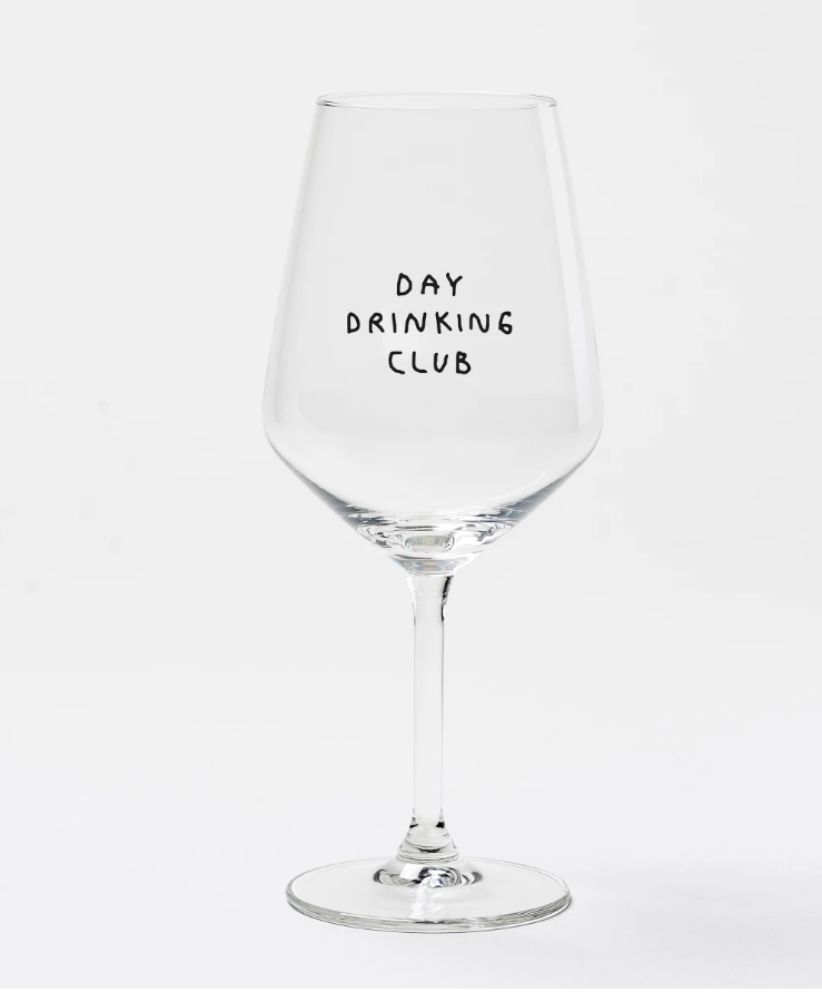 Weinglas „Day Drinking Club" – Johanna Schwarzer × selekkt