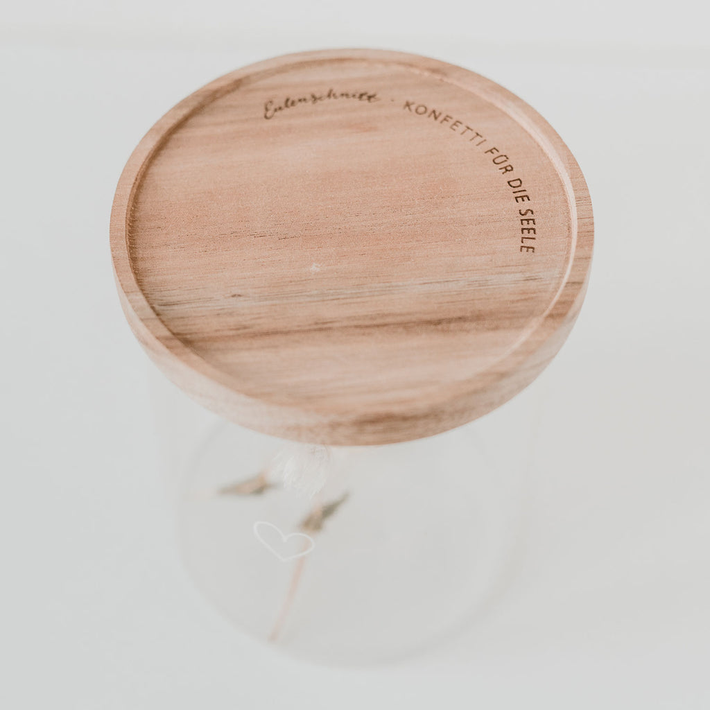 Vorratsglas Herz Weiß 13cm Eulenschnitt