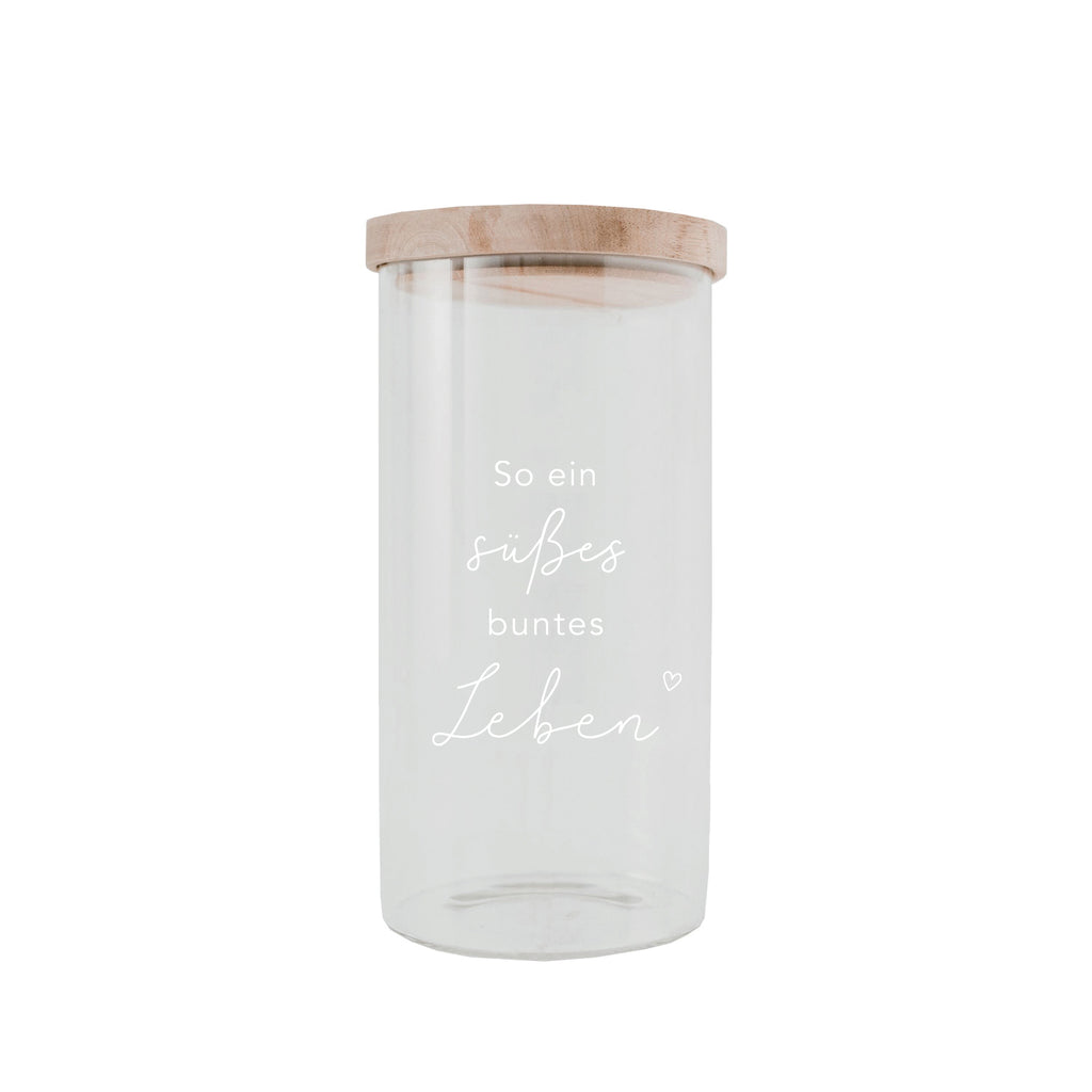 Vorratsglas Süßes Leben 19cm Eulenschnitt