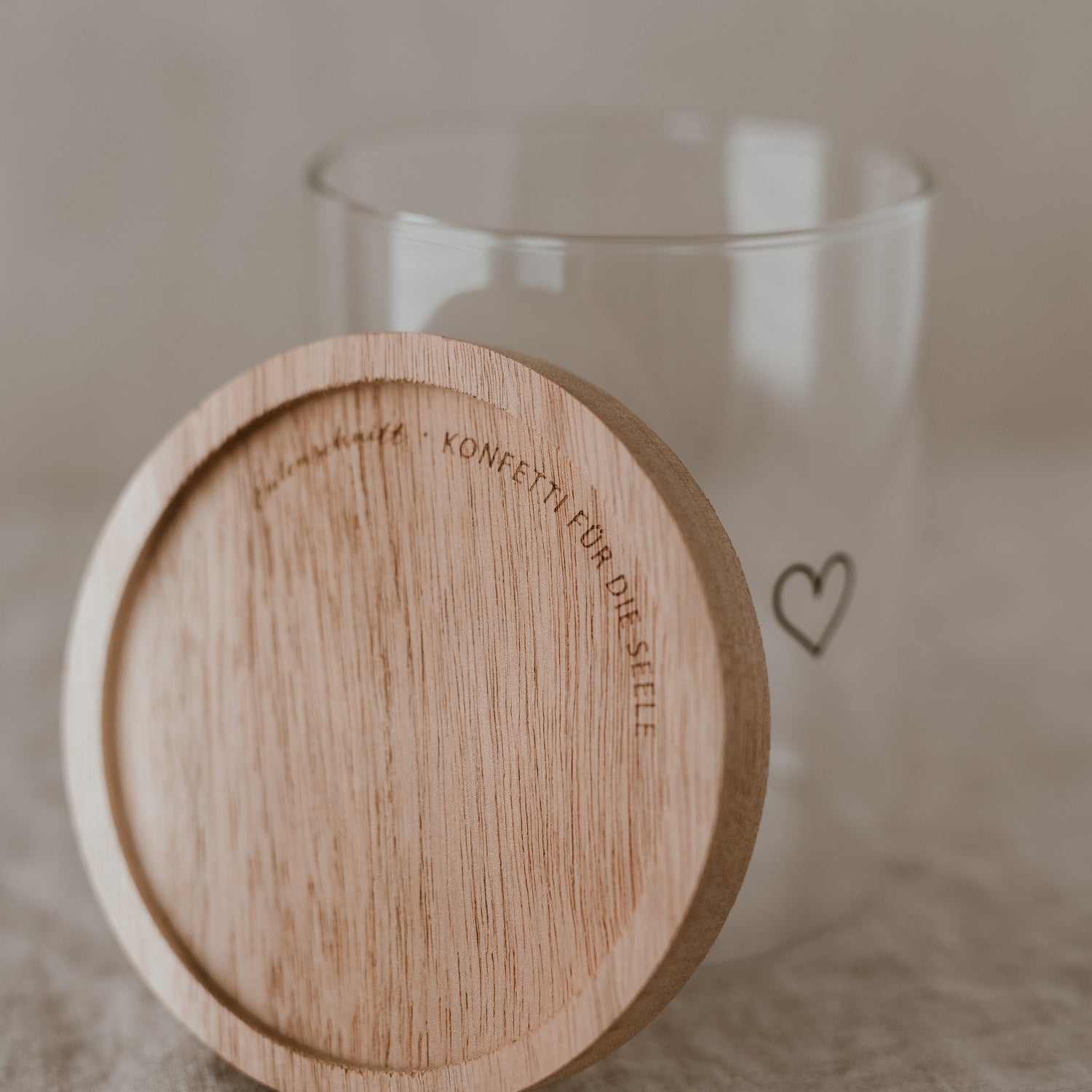 Vorratsglas Herz schwarz 13cm Eulenschnitt