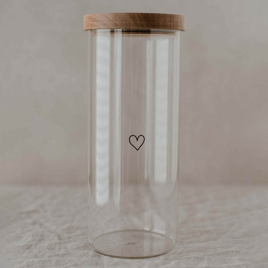 Vorratsglas Herz schwarz 25cm Eulenschnitt