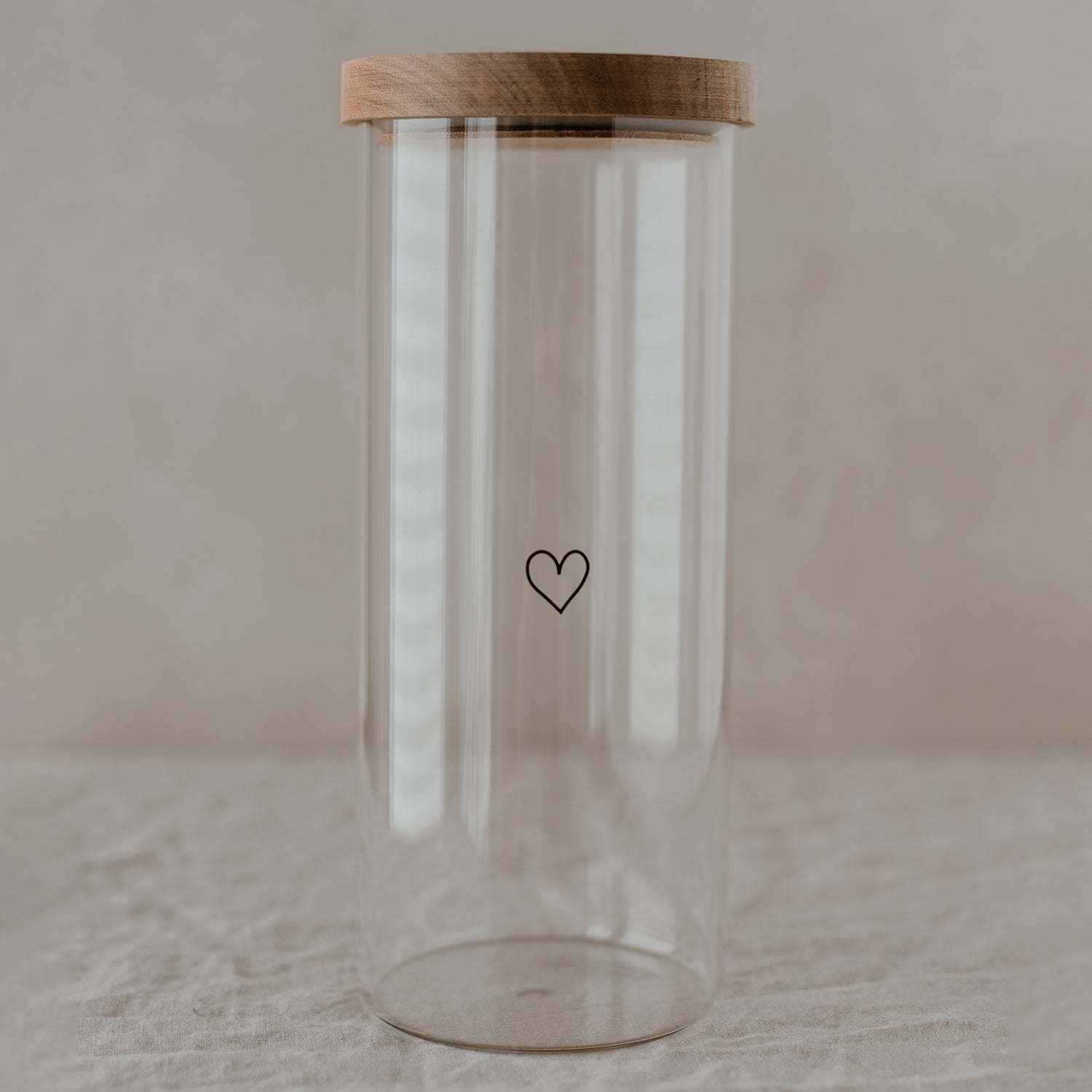 Vorratsglas Herz schwarz 25cm Eulenschnitt
