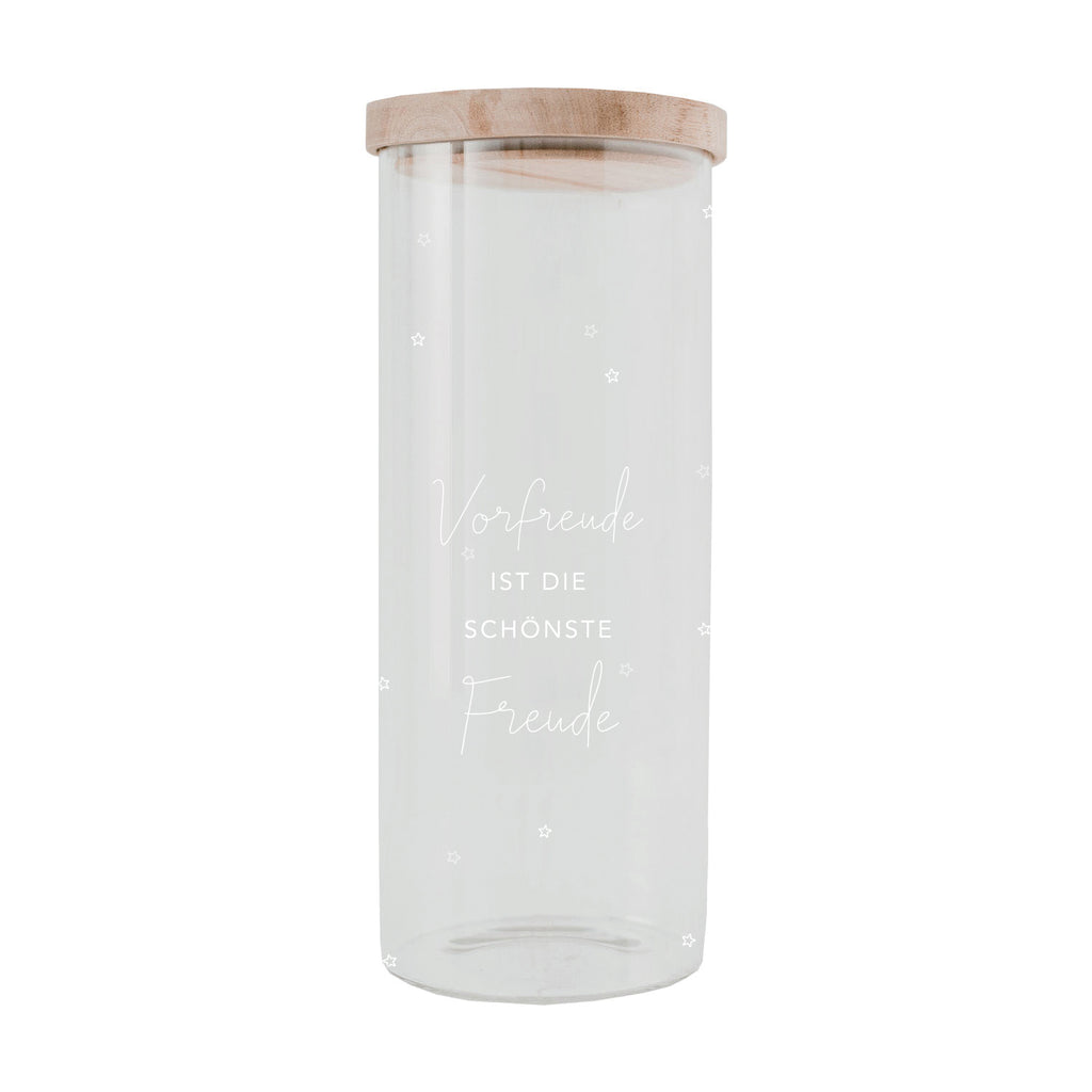 Vorratsglas Vorfreude 25cm Eulenschnitt