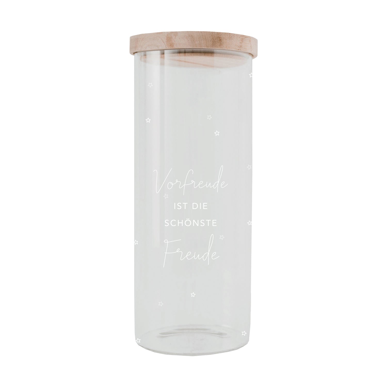 Vorratsglas Vorfreude 25cm Eulenschnitt