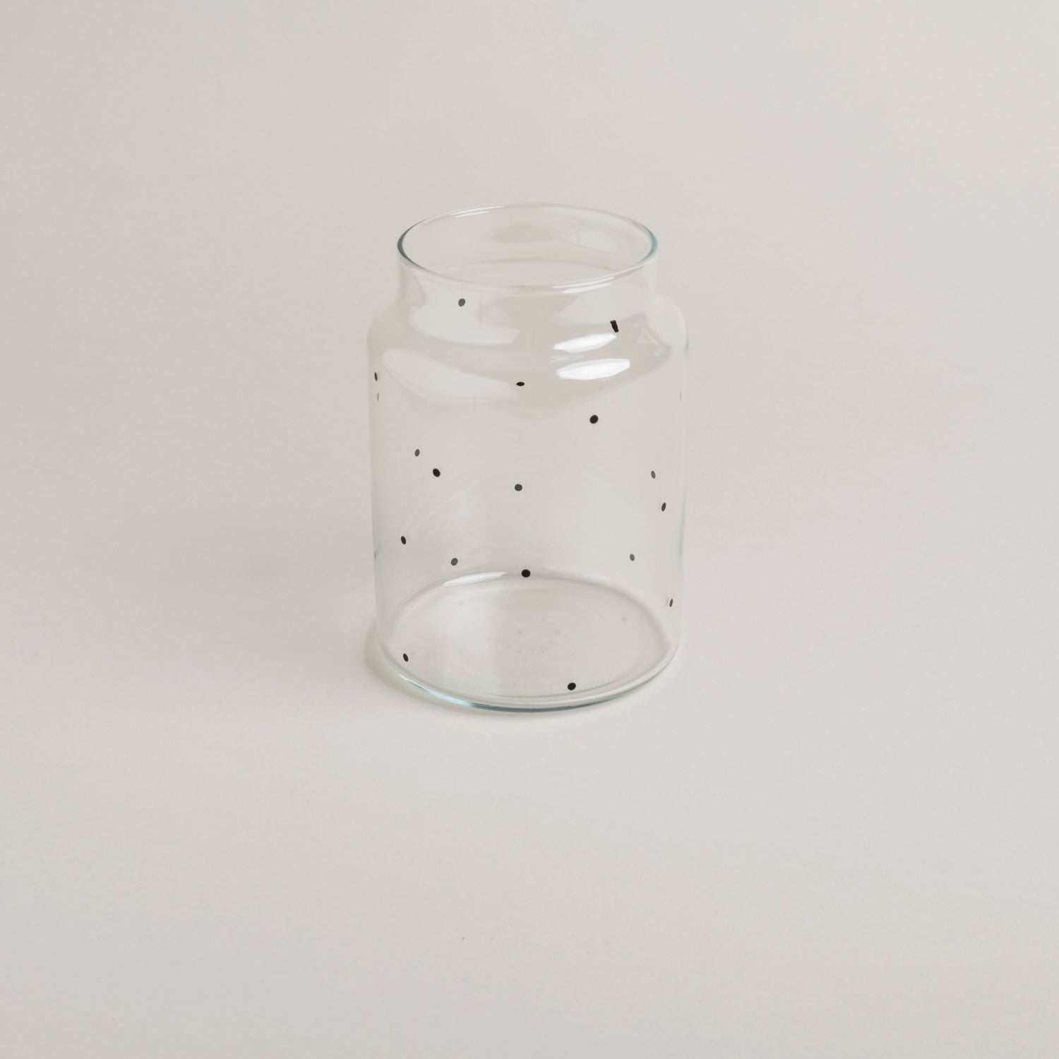 Vase aus Glas groß Punkte Eulenschnitt