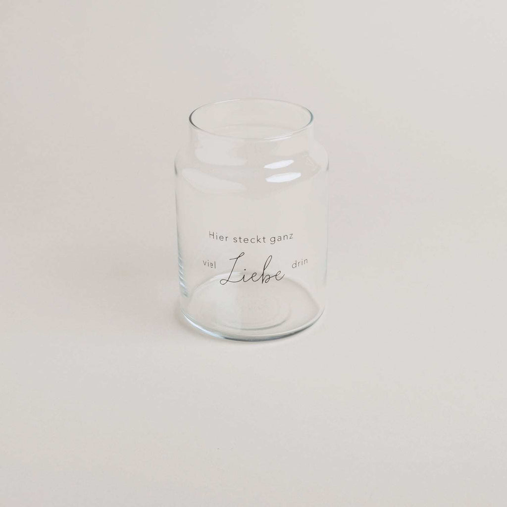 Vase aus Glas groß Liebe Eulenschnitt