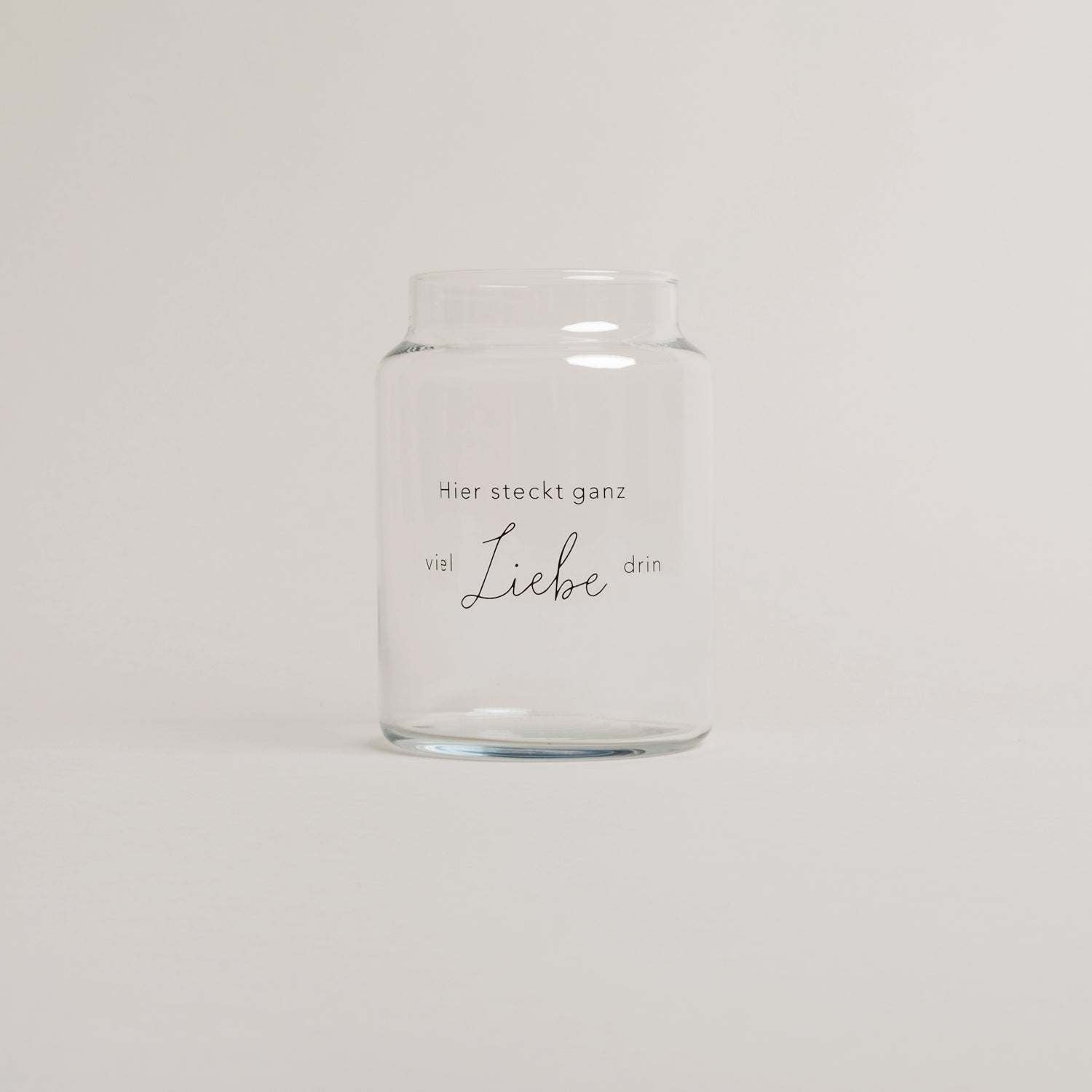 Große Vase aus Glas mit schwarzem Design von Eulenschnitt, 14x10 cm