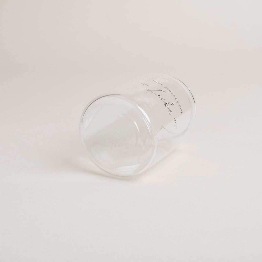 Vase aus Glas groß Liebe Eulenschnitt