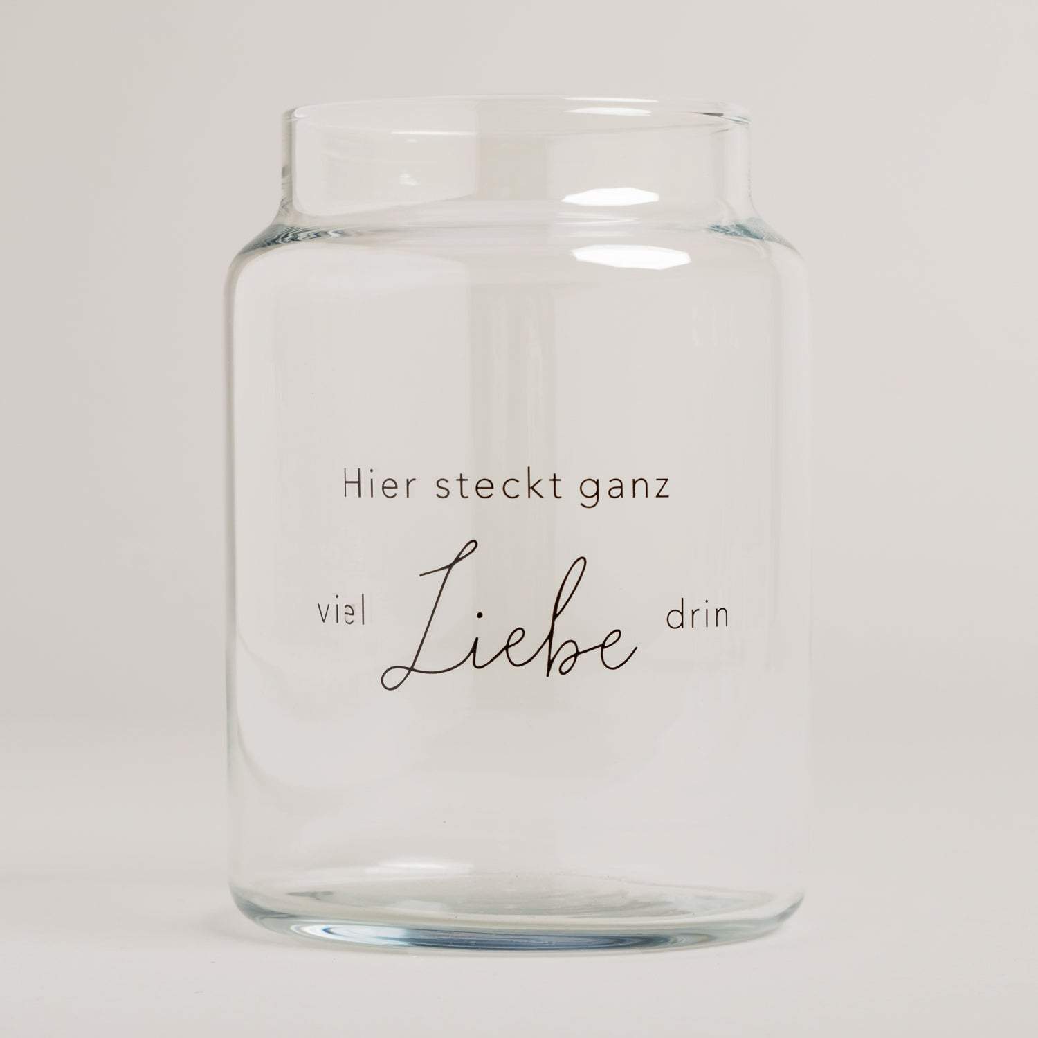 Vase aus Glas groß Liebe Eulenschnitt