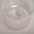 Trinkglas Herzfigur Rosa mit 3D-Schwarzem Herzmotiv, spülmaschinenfest und elegant