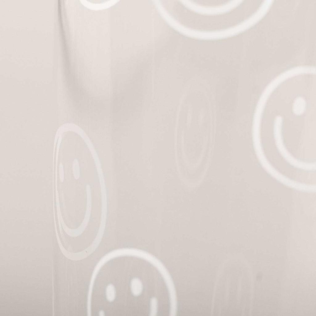 Trinkglas Smileys weiß Eulenschnitt