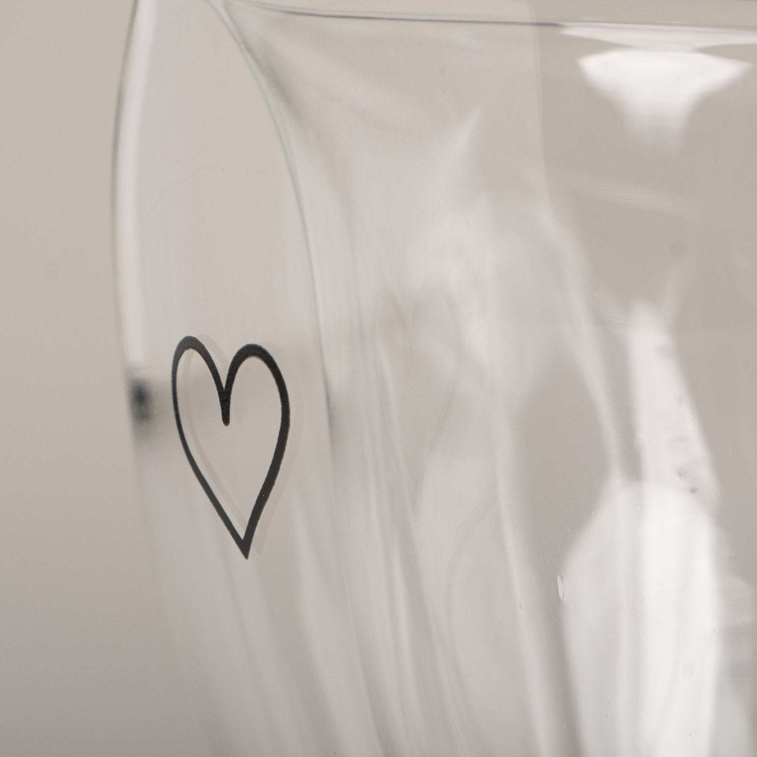 Doppelwandiges Herzglas Herz 200ml Eulenschnitt
