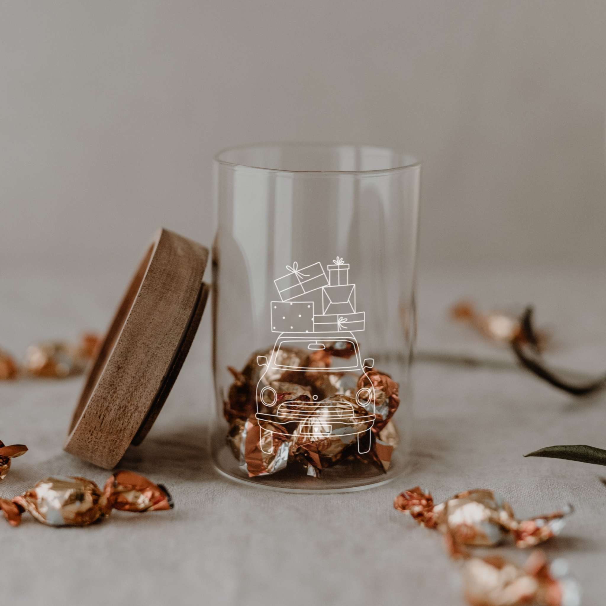 Mini Vorratsglas Christmas Car Eulenschnitt