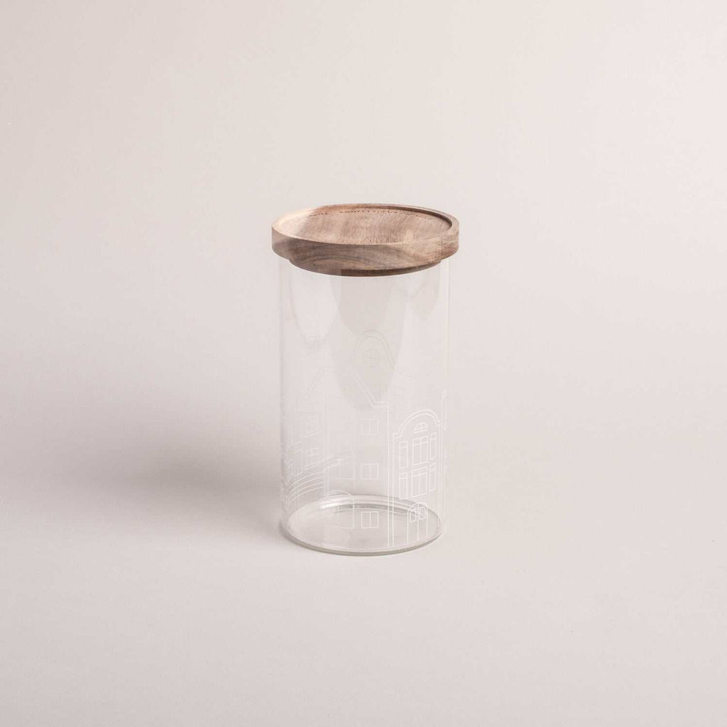 Vorratsglas Häuser 19cm Eulenschnitt