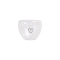 Doppelwandiges Herzglas Herz 50ml Eulenschnitt