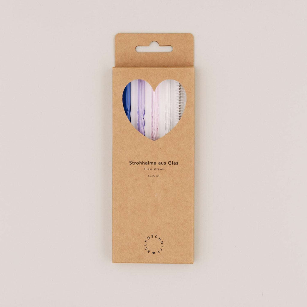 Strohhalme gedreht aus Glas 20cm Rosa im 4er Set Eulenschnitt