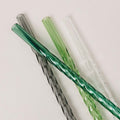 Grüne gedrehte Strohhalme aus Glas 20cm im 4er Set von Eulenschnitt