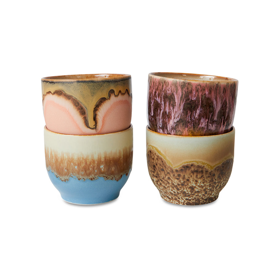 70s Ceramics: Café-Tasse Lagoon 4er Set HKLiving