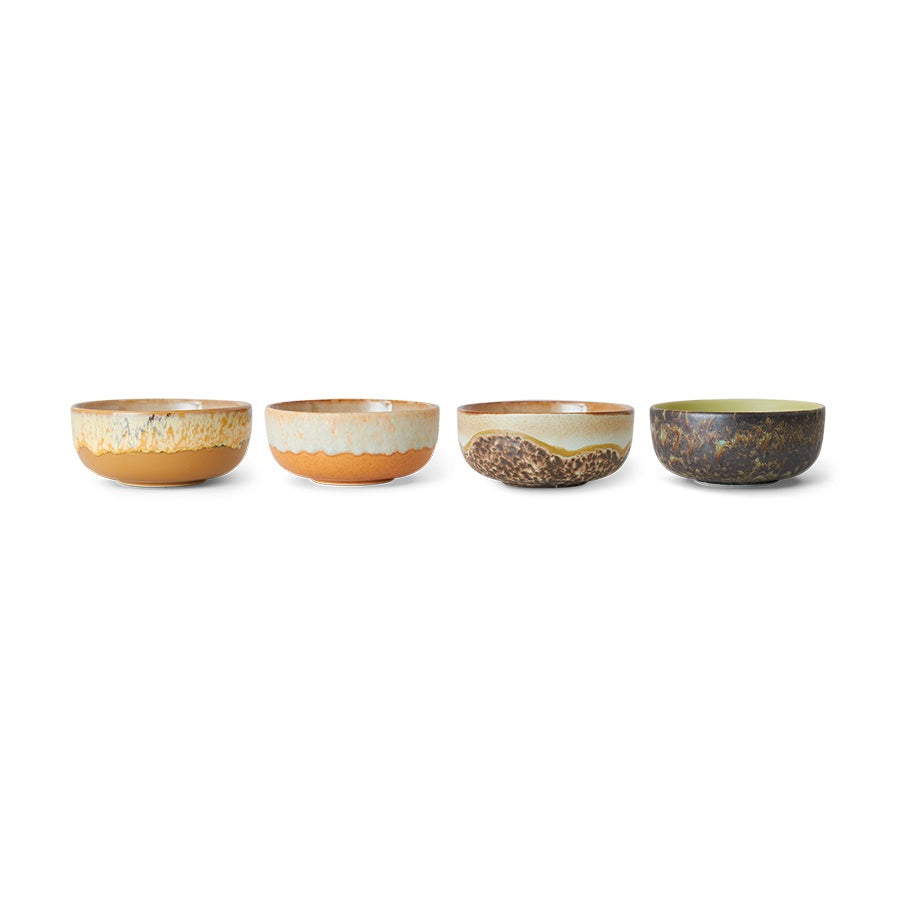 70s Ceramics: Dessertschüssel Drift HKLiving (4er-Set)