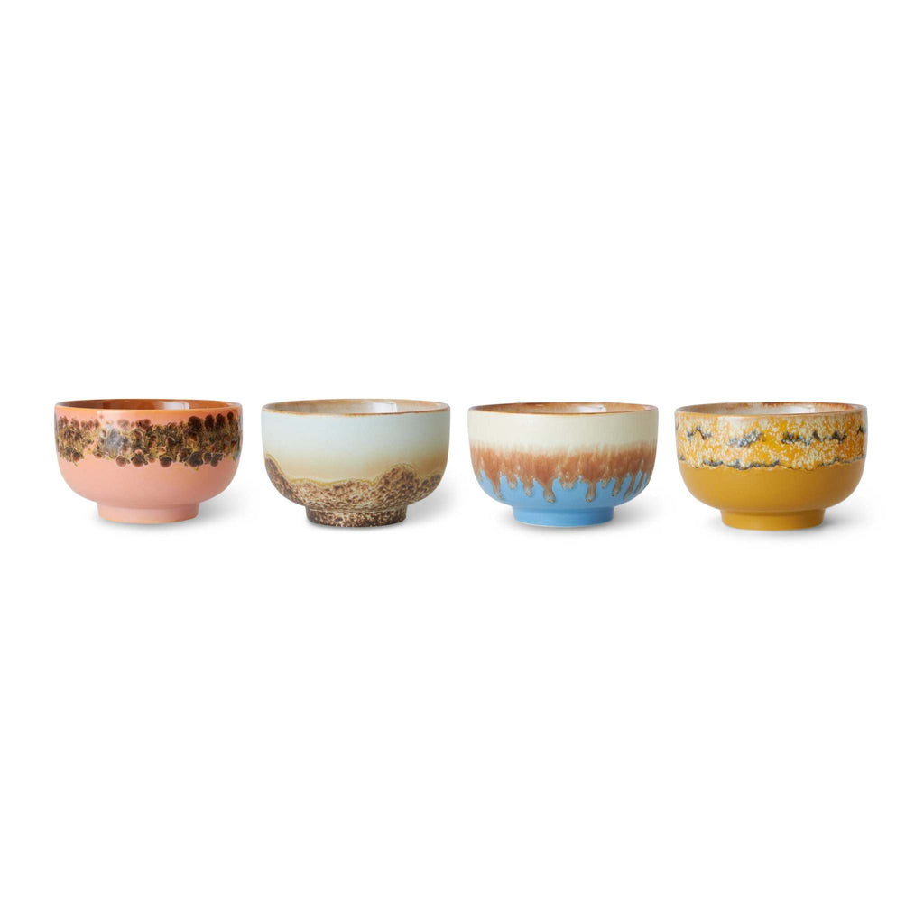 70s Ceramics: Schüssel Seabreeze HKLiving (4er-Set)
