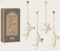 Maileg Holy Night Weihnachtsanhänger-Set – Weiß, 4-teilig