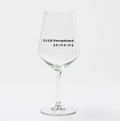Weinglas Johanna Schwarzer Over Thinking/Drinking, 21,7 cm, 53 cl, schwarzer Siebdruck, geeignet für Spritz, Weiß, Rot, Rosé, inklusive Geschenkverpackung