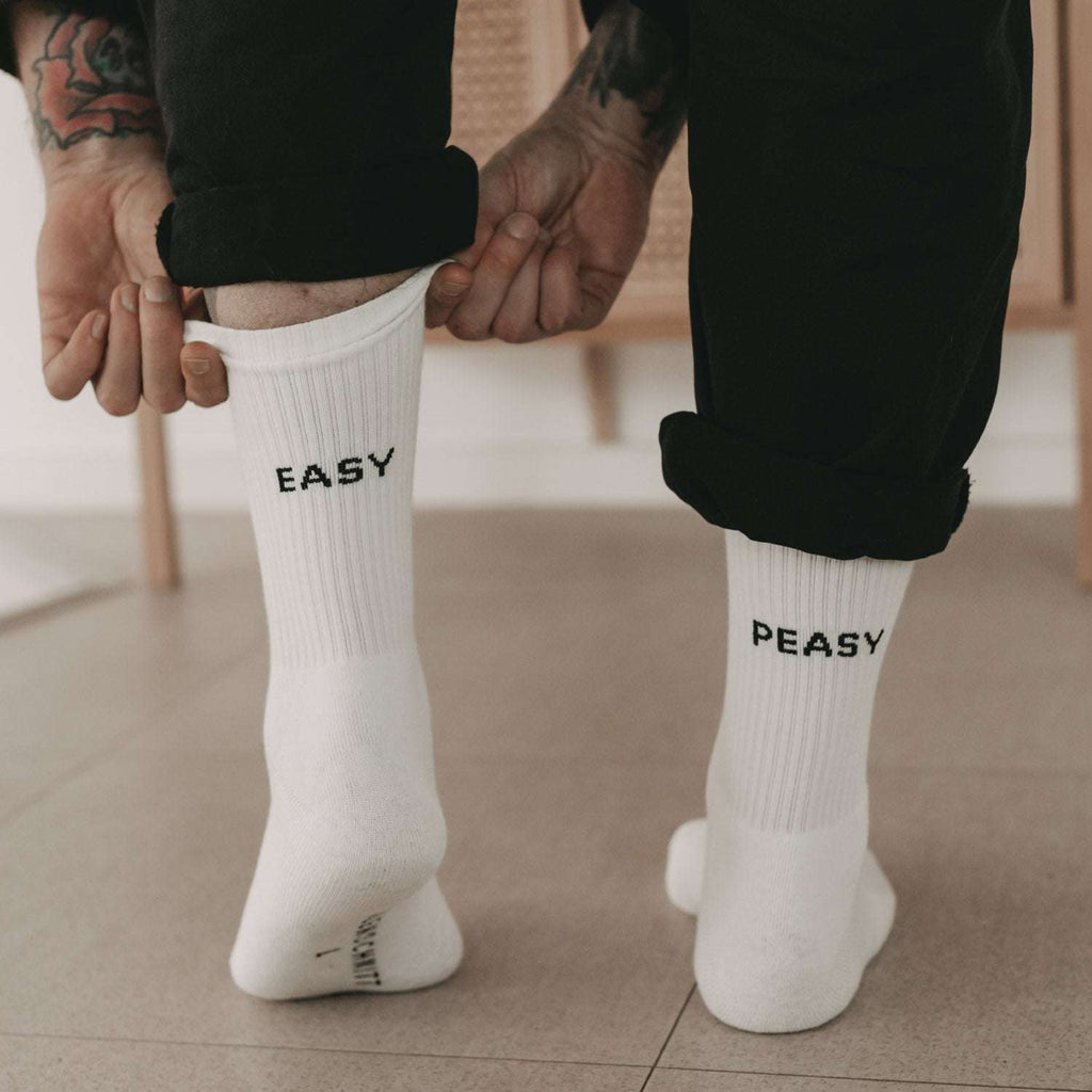 Socken weiß Eulenschnitt verschiedene Varianten