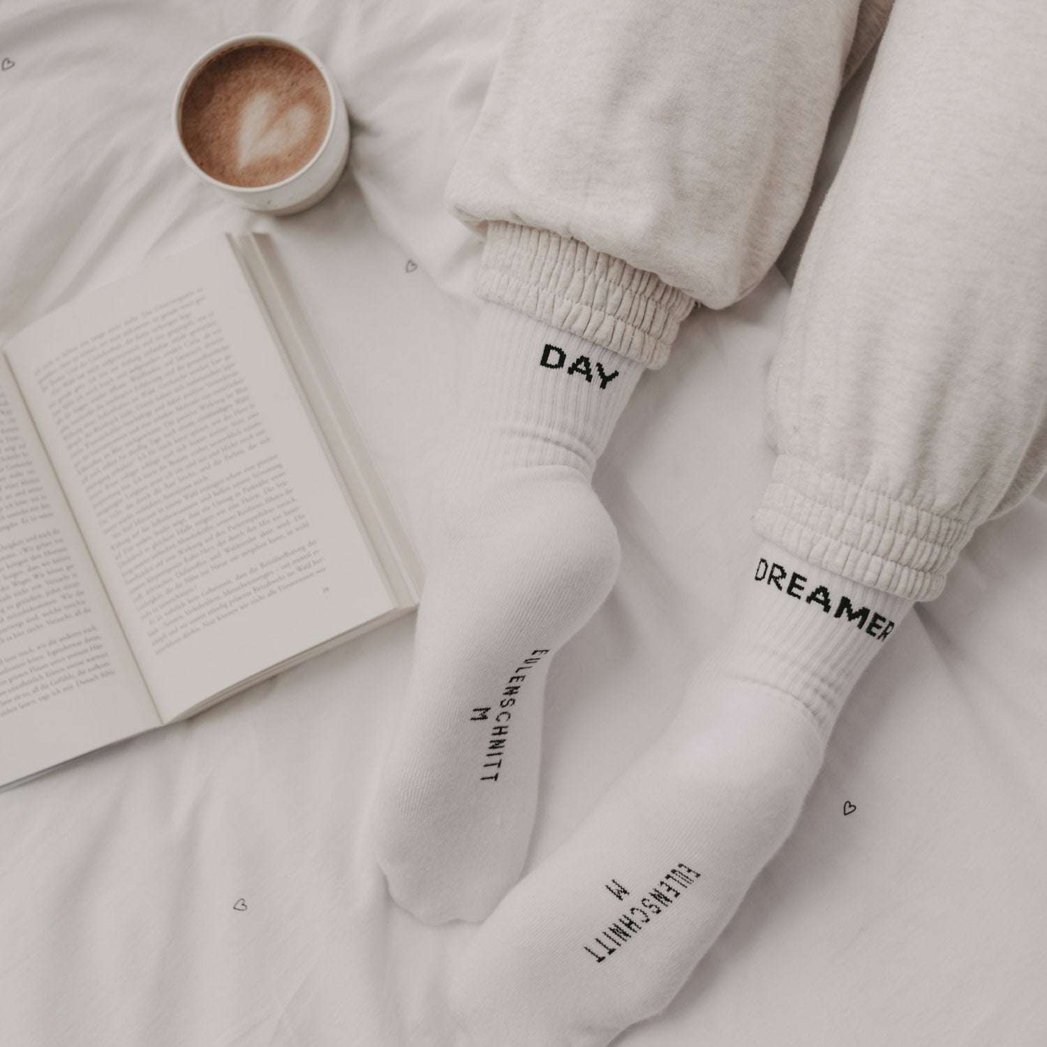 Socken weiß Eulenschnitt verschiedene Varianten